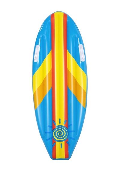 Çocuk Şişme Surf Deniz Havuz 3-10 Yaş 114 M X 46 Cm Şişme Yatak 01 Mavi