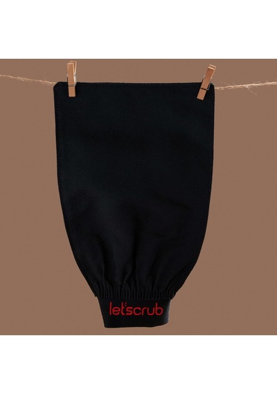 Lexroo Üçgen Siyah Banyo Duş Kesesi Peeling Eldiveni%100 Floş Ipek Normal Ciltler İçin