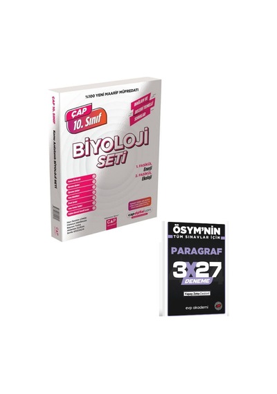 Çap 2027 10. Sınıf Biyoloji Maarif Seti + Evp Akademi Paragraf