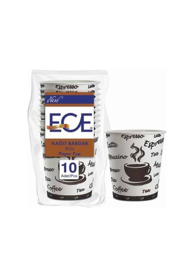 Ece Party 8 Oz Karton Bardak 10'lu Epk683 Diğer