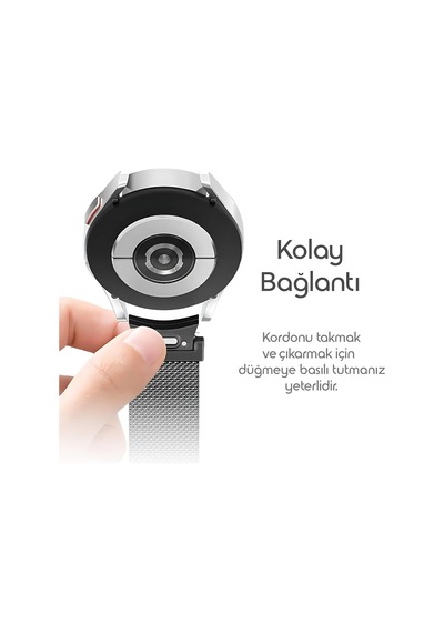 Rongep One Click 20mm Metal Hasır Kordon İle Uyumlu Watch Fe/7/6/5/4 Serisi İçin Many Sku: Smg8690010082299