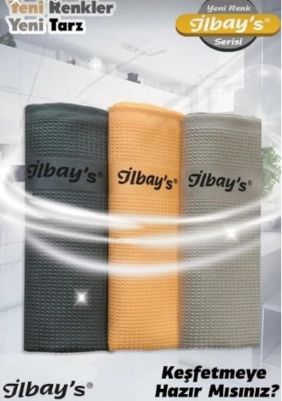 İlbay's Mikrofiber Temizlik Bezi 40x60 Cm - Standart 2x3 Lü Toplam 6 Adet Eko Paket Açık Bej