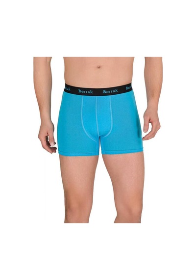 Berrak 4476 Modal Likralı Renkli Erkek Boxer Külot Mavi
