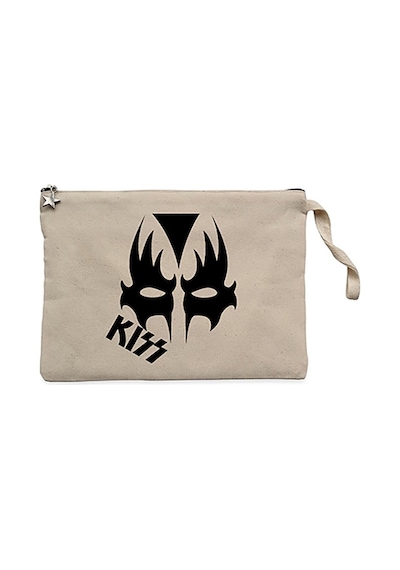 Kiss Mask Krem Clutch Astarlı Cüzdan / El Çantası Krem
