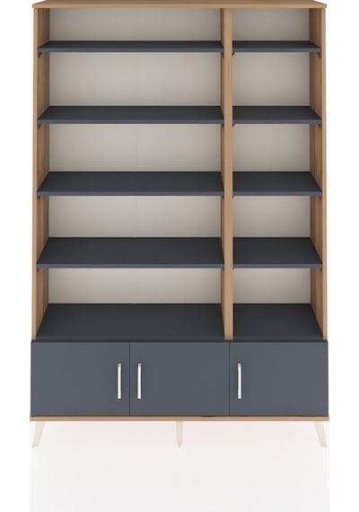 Arges Dolap 10 Raflı 3 Kapaklı 132x30x195 Çam-antrasit/antrasit Antrasıt/antrasıt Arges Dolap 10 Raflı 3 Kapaklı 132x30x195 Çam-antrasit/antrasit Antrasıt/antrasıt