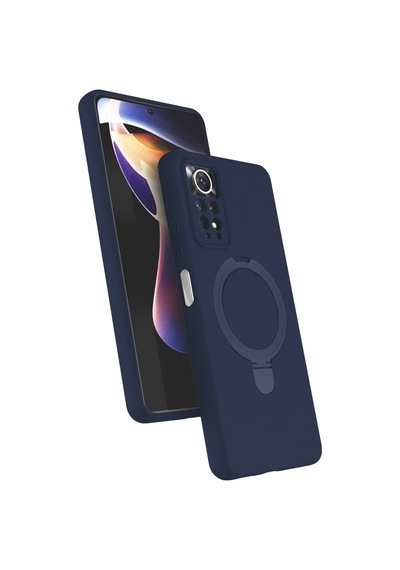 Redmi Note 12 Pro 4g Regal Magsafe Standlı Kapak - Lacivert Diğer