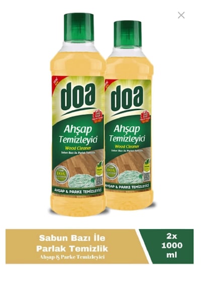 Doa Ahşap Ve Parke Temizleyici 1 Lt X 2 Adet 1 L