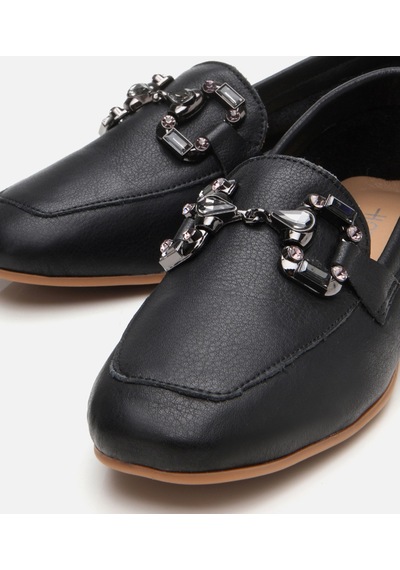 Hotiç Kadın Deri Siyah Tokalı Klasik Loafer