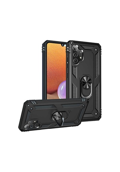 Samsung Uyumlu Galaxy A32 4G Kilif Zore Vega Kapak-Siyah 525314194