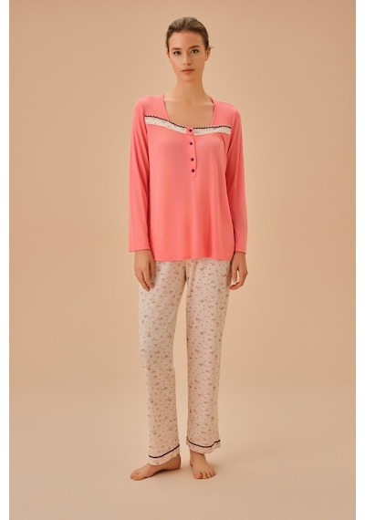 Suwen Young Mother Pijama Takımı Sh25162660334 Pembe