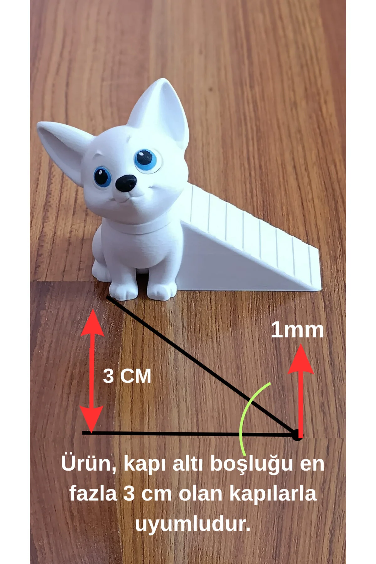 Kapı Stoperi / Dekoratif & Kaymaz Taban / Köpek Figürlü / Kapı Tutacağı / Sağ Tarafa Açılan Kapılar