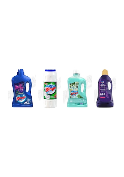 Bingo Yüzey Tem. Fresh 2.5 Lt + Ovma + Yüzey Tem. Fresh 2.5 Lt + Giysi Şampuanı 3 L 4'lü Set Diğer
