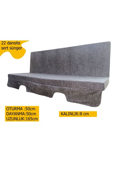 Salıncak Minderi Süngerli 50x165cm Gri