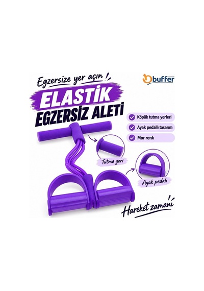 6 Lastikli Body Trimmer Karın Kası Çalıştırıcı Elastik Egzersiz Yayı Ve Jimnastik Aleti Çok Renkli