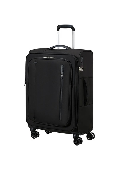 American Tourister Siyah Erkek Çekçekli Kumaş Valiz Cloudrıder-spınner M Exp Tsa