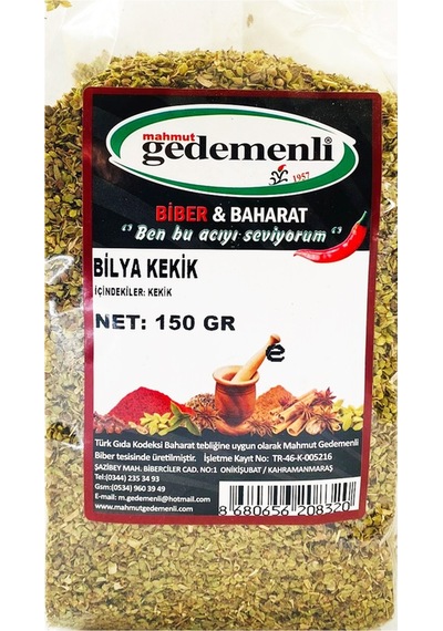 Mahmut Gedemenli Bilya Kekik 150 G