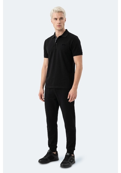 Slazenger Zodıacs Erkek Polo Yaka Siyah Tişört