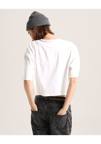 Vans Classic Script Kadın Beyaz T-shirt - Vn000qdf