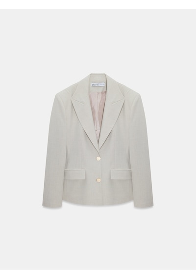Dilvin 60787 Altın Düğmeli Blazer-taş Taş