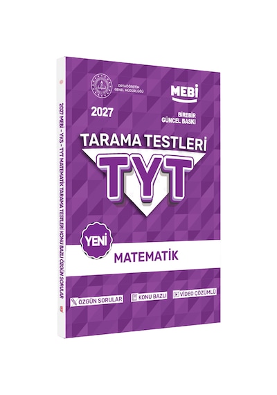 2027 YKS -TYT MEBİ-OGM 8li Tüm Dersler Özgün Tarama Test Kitabı A4 Boyut Renkli Görsel BASKI ÜCRETİ
