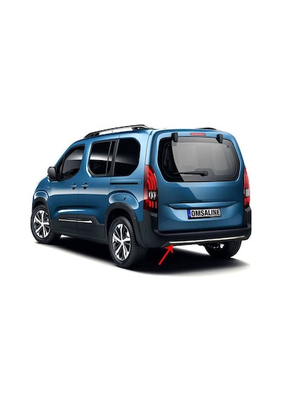 Peugeot Rifter Krom Arka Tampon Difüzör Çıtası 2019 ve Sonrası