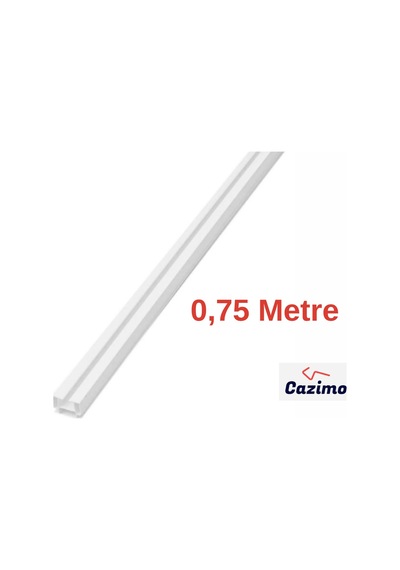 Pvc Tekli Perde Rayı Korniş Sistemi Ölçü Seçenekli Tavan Kornişi 75 Cm Beyaz