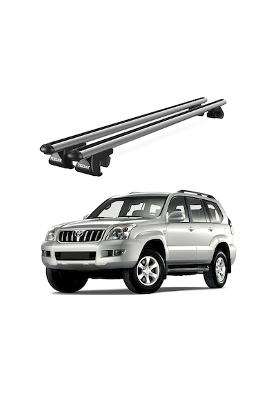 Venüs Toyota Land Cruiser 120 2002-2009 Uyumlu Gri Ara Atkı Port Bagaj Tavan Barı