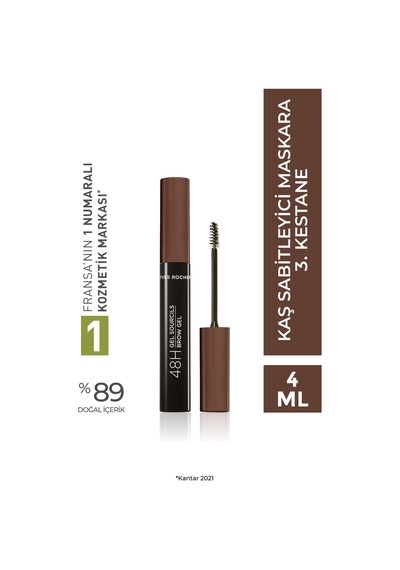 Kaş Şekillendirici Ve Sabitleyici Maskara Profesyonel Kaş Bakımı 4ml-kestane Kahverengi