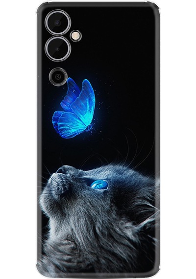 Tecno Pova 4 Kılıf Resimli Desenli Silikon Platinium Series Butterfly Cat 1891
