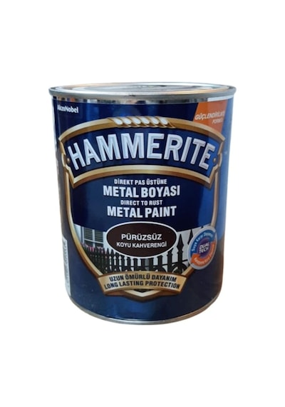 Marshall Hammerıte Metal Boyası Pürüzsüz 0,75 Lt Koyu Kahverengi