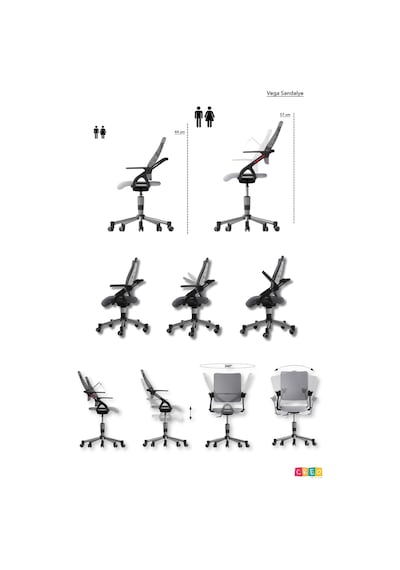 Creo Mobili Yükseklik Ayarlı Vega Plus Çalışma Sandalyesi, Ofis Ve Bilgisayar Koltuğu Yeşil/yeşil Gri Creo Mobili Yükseklik Ayarlı Vega Plus Çalışma Sandalyesi, Ofis Ve Bilgisayar Koltuğu Yeşil/yeşil Gri