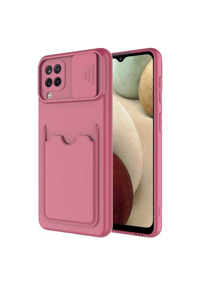 Galaxy A12 Kılıf Zore Kartix Kapak Koyu Mor