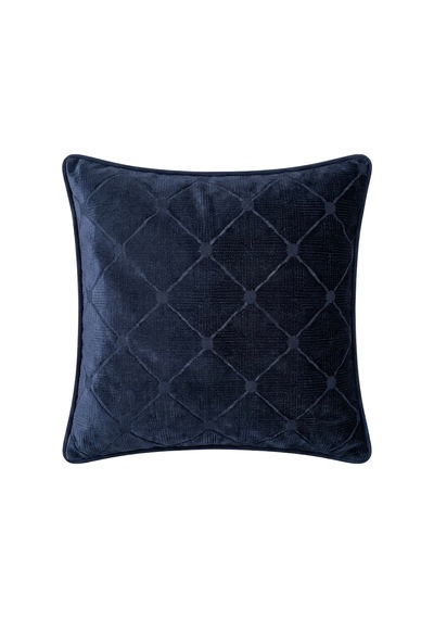 "héritage" Kadife Dokulu Kırlent Kılıfları - 45x45 Lacivert