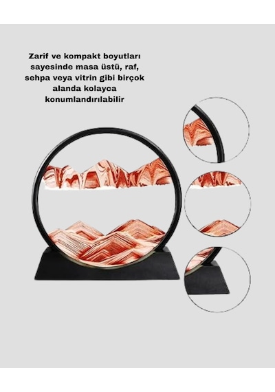 Mey İthalat Şeffaf Dekoratif Kum Saati Dayanıklı Gövde, Minimalist Stil, Masa Ve Vitrin Aksesuarı -