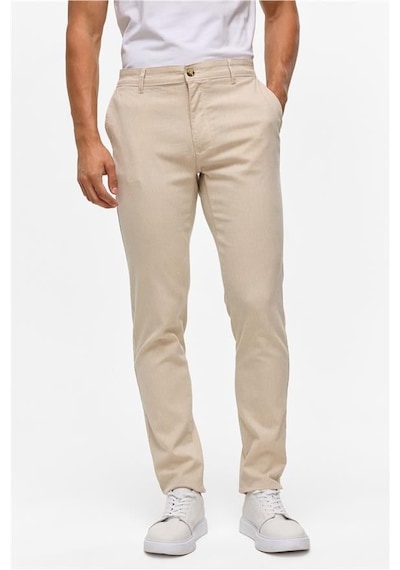 SÜVARİ Bej Slim Armürlü Pantolon Bej