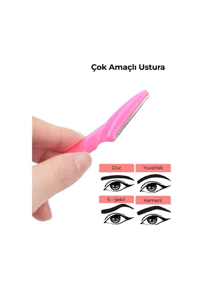 Mujgan 3'lü Kaş Usturası Çok Renkli