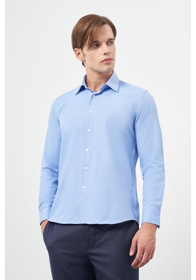 İmza Mavi Uzun Kol Düz Bez Ayağı Sert Yaka Cepsiz Pamuklu Classic Slim Fit Gömlek 1004245267 Mavi İmza Mavi Uzun Kol Düz Bez Ayağı Sert Yaka Cepsiz Pamuklu Classic Slim Fit Gömlek 1004245267 Mavi