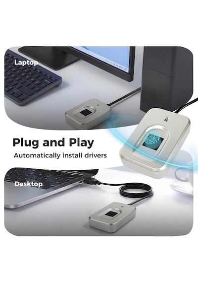 Fp130-lk Windows Hello Uyumlu Mini Usb Parmak İzi Okuyucu Windows 10/11 İçin Biyometrik Şifresiz Oturum Açma Cihazı
