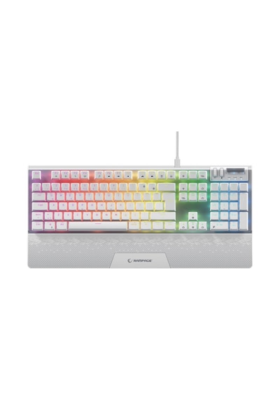 Rampage Carbon Beyaz Rgb Q Gaming Oyuncu Klavye Bilek Destekli Red Switch Rampage