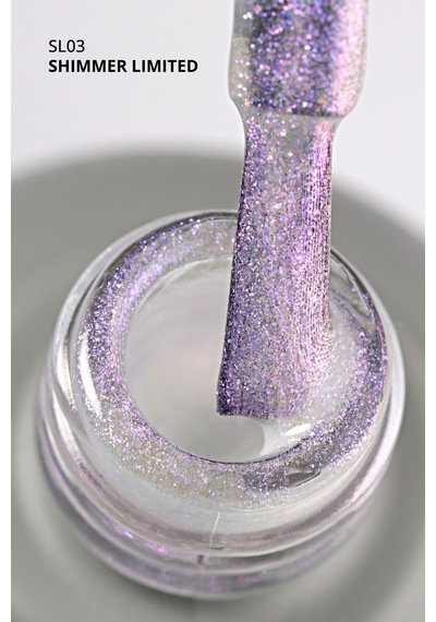 Momo Professional Shimmer Limited Holografik Kalıcı Oje SL03 Rakı Beyazı Pembe Mor Simli 10 ML