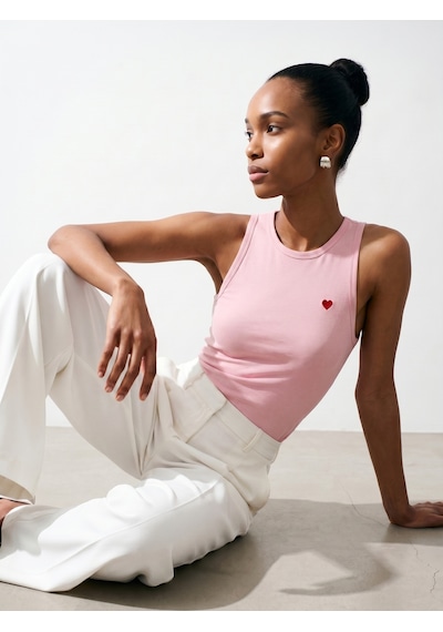 Dilvin 21259 Bisiklet Yaka Top-toz Pembe