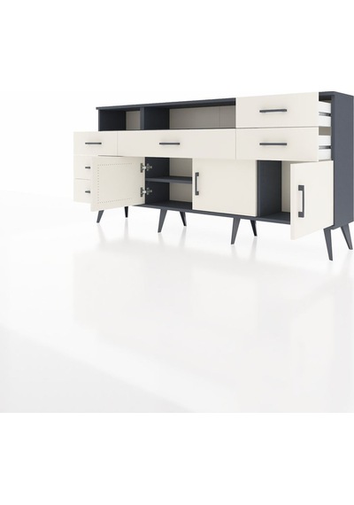 Arges Konsol 3 Raflı 6 Çekmeceli 3 Kapaklı 176x30x83 Antrasit-aytaşı/aytaşı Aytaşı/aytaşı Arges Konsol 3 Raflı 6 Çekmeceli 3 Kapaklı 176x30x83 Antrasit-aytaşı/aytaşı Aytaşı/aytaşı