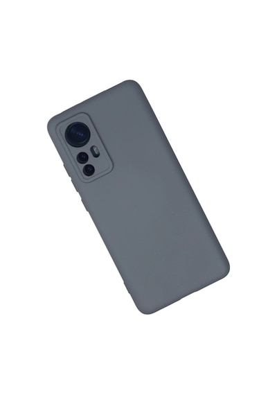 Xiaomi Mi 12 Kılıf Nano İçi Kadife Silikon - Gri Düz Renkli