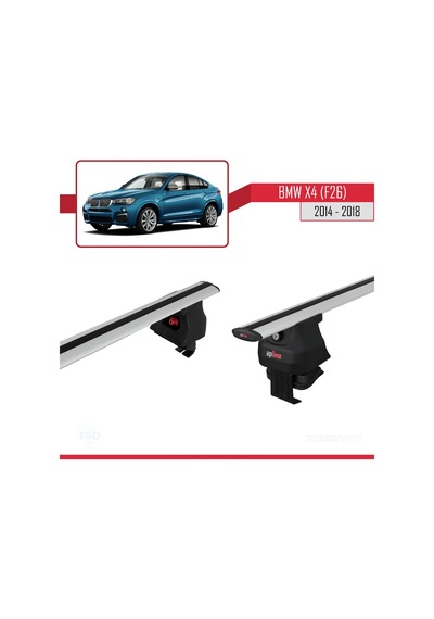 Bmw X4 F26 2014-2018 Arası İle Uyumlu Ace-4 Ara Atkı Tavan Barı Gri