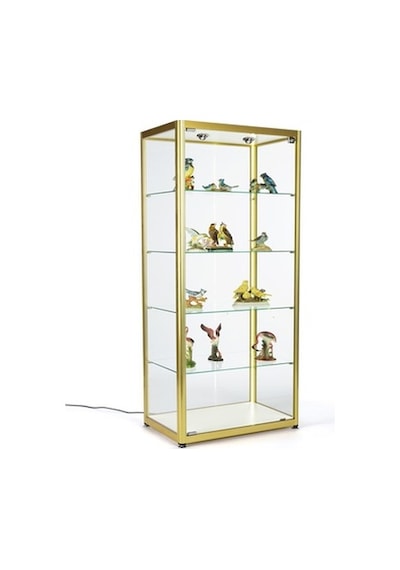 Camlı Vitrin,Cam Dolap,Camlı Koleksiyon Vitrini,Kurulu Ürün 175x70x30