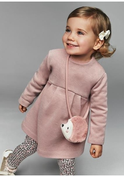 Mayoral Kız Bebek Pembe Elbise Çanta Takım 02915 Pembe