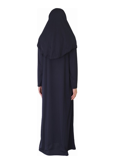 Zehranaz Namaz Elbisesi Lacivert Fermuarlı Namaz Elbisesi Lacivert