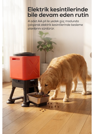 Xenon Smart Köpek Mama Kabı Ve Su Pınarı Seti 14l Ortopedik Çelik Kase, Uygulama Kontrol, Paslanmaz Çelik Su Pınarı, Wifi, Büyük Cins Uyumlu Beyaz