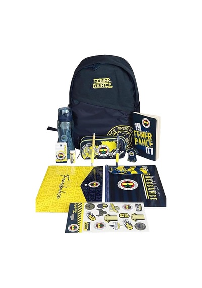 Fenerbahçe Dekomus İle Yeni Sezon Lisanslı Full Lise Kırtasiye Seti Büyük Boy Okul Çantası,kalem Çantası Çok Renkli