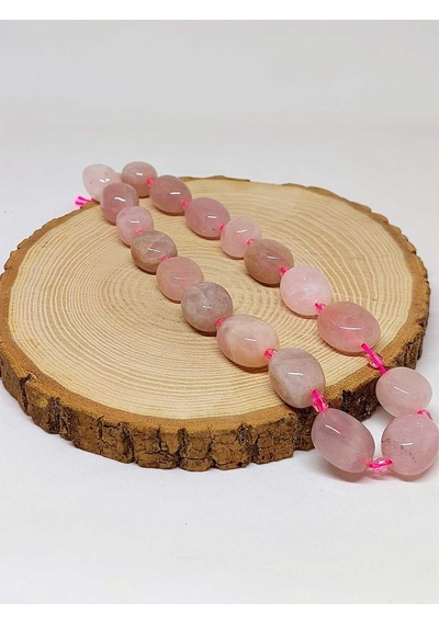Pembe Kuvars Taşı Şekilli Dizi 44600